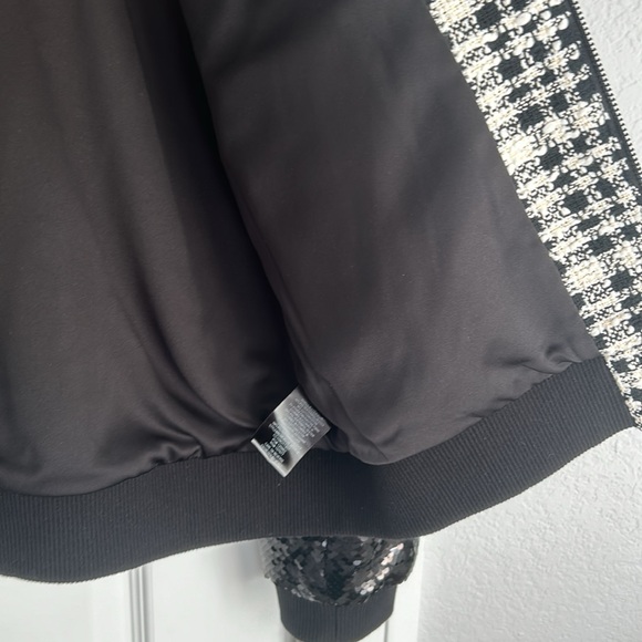 Alice & Olivia Felisa sequin bomber jacket - Picture 9 of 16